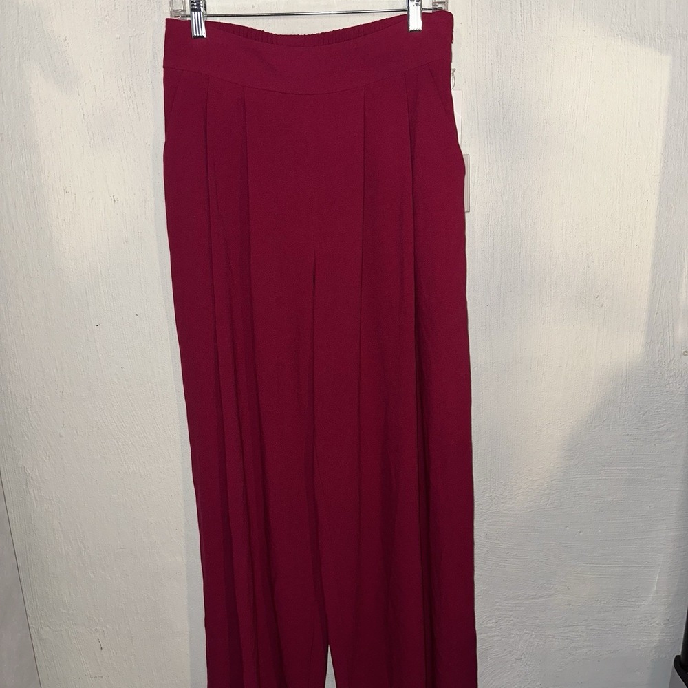 1. State Women's Berry Rush‎ High Rise Wide Leg Pants Sz M